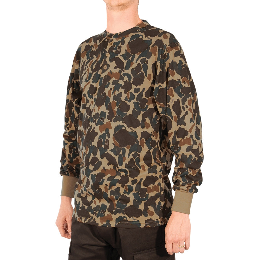 Rothco Fred Bear Camo Long Sleeve Henley T-Shirt 21050