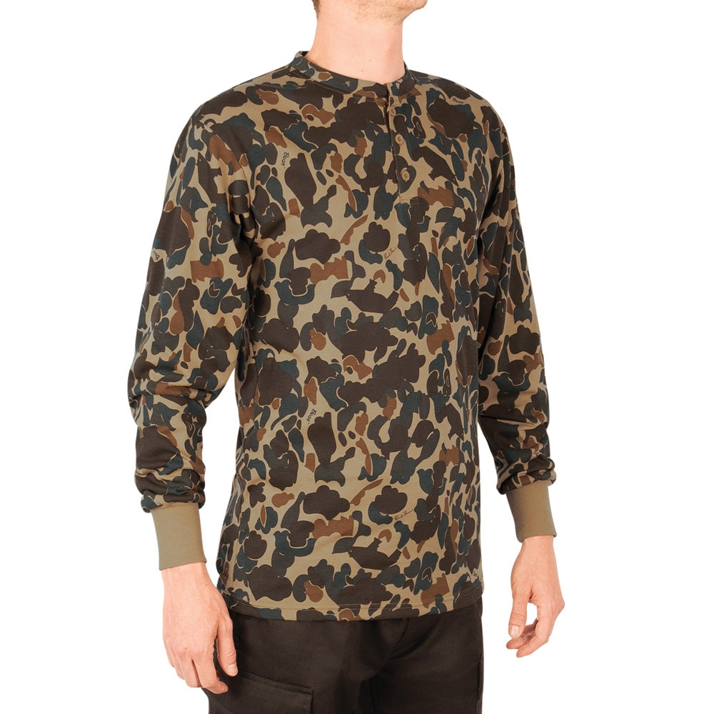 Rothco Fred Bear Camo Long Sleeve Henley T-Shirt 21050