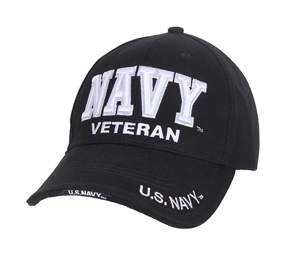 Rothco Black Deluxe Navy Veteran Cap 3953