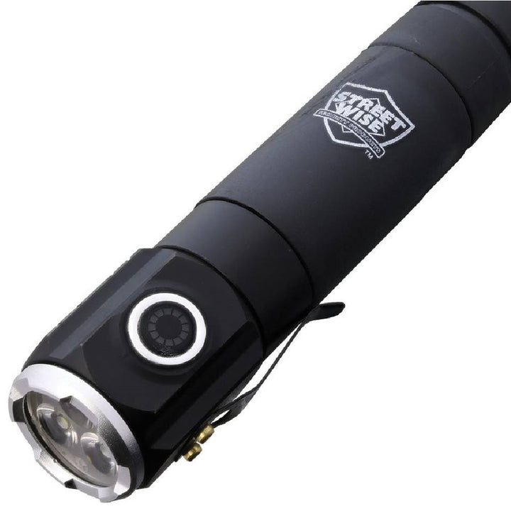 Push Button Expandable Baton with Flashlight SWS20PBBFL