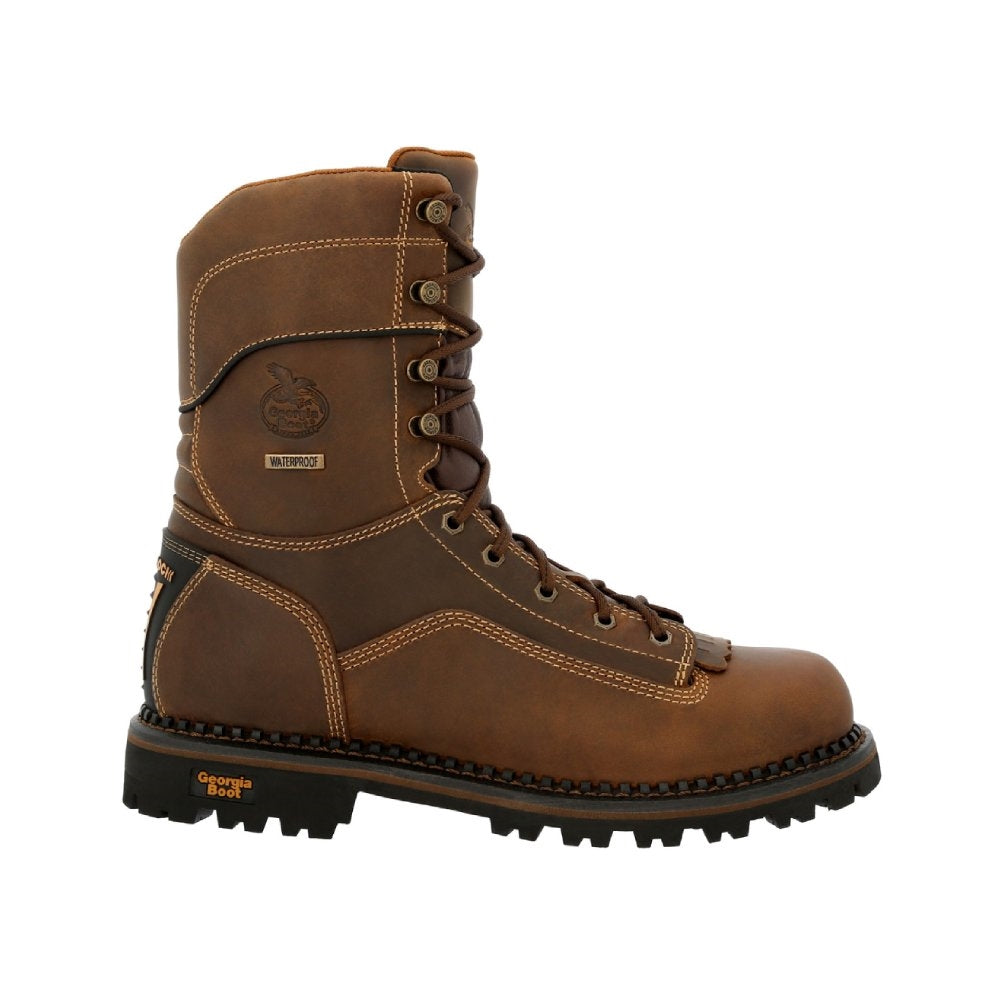 Georgia AMP LT Low Heel Logger Waterproof Soft Toe Pull On Work Boot GB00472