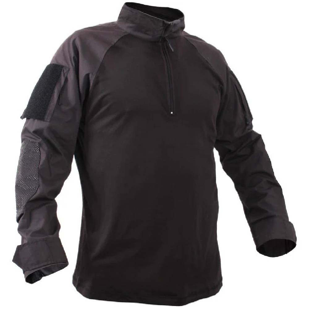 Rothco Black Military Zip Combat Shirt 99010