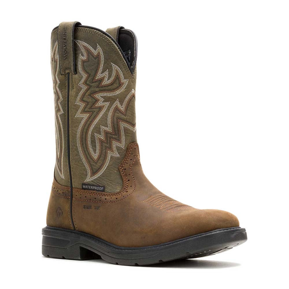 Wolverine Rancher Level Steel Toe Waterproof Western Wellington Pull On Work Boot W251044