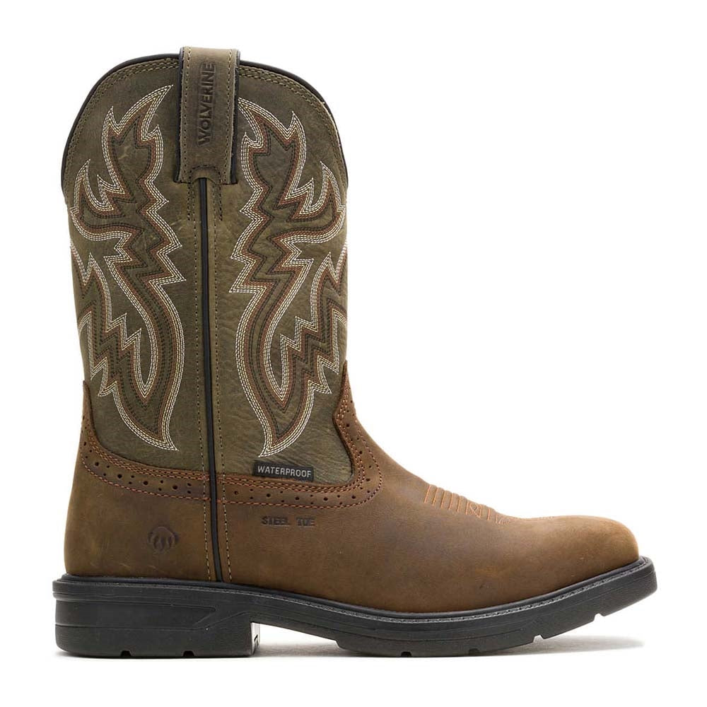 Wolverine Rancher Level Steel Toe Waterproof Western Wellington Pull On Work Boot W251044
