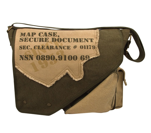 Rothco Vintage Two Tone Imprinted Map Bag - 9248