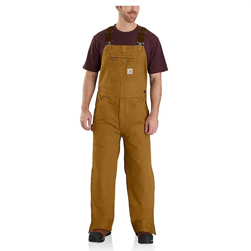 Loose Fit Washed Duck Insulated Bib Overall 104031
