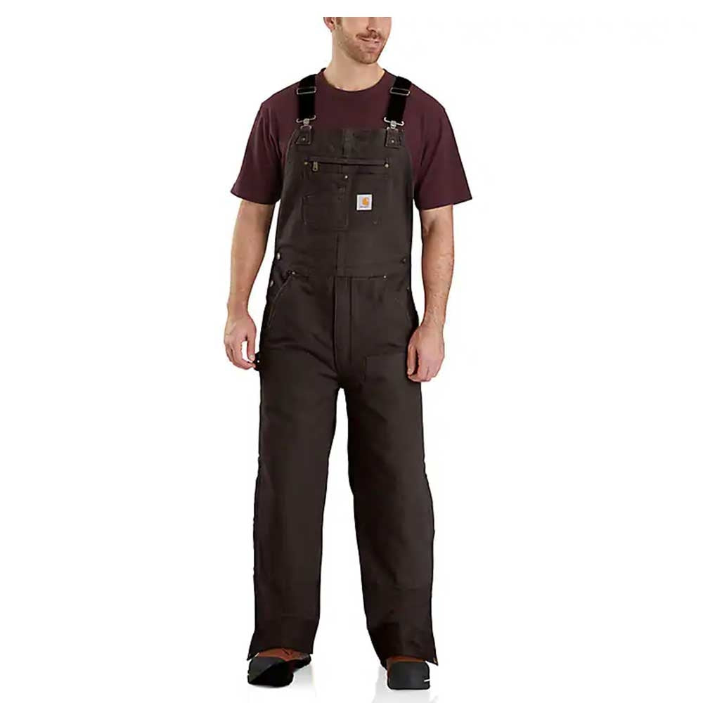 Loose Fit Washed Duck Insulated Bib Overall 104031