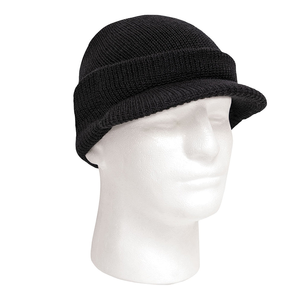 Rothco Black Wool Jeep Cap 7708