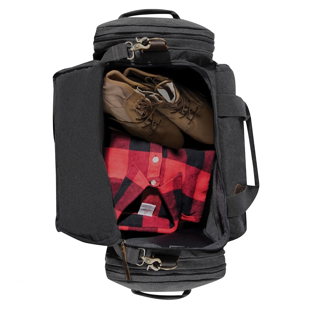 Rothco Charcoal Grey Canvas Long Weekend Bag 96110
