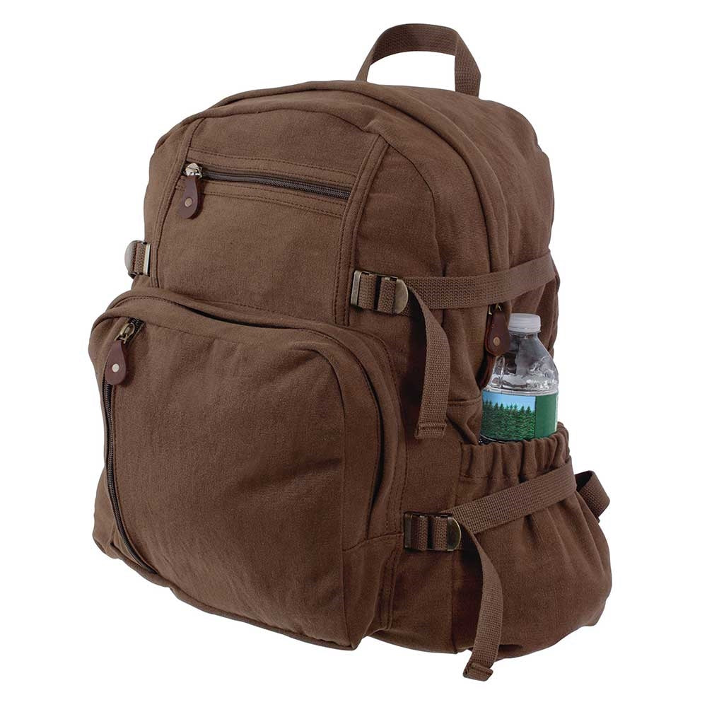 Rothco Earth Brown Jumbo Vintage Canvas Backpack 92620