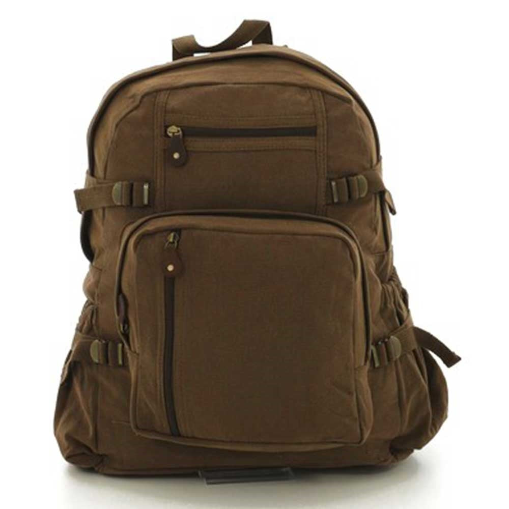 Rothco Earth Brown Jumbo Vintage Canvas Backpack 92620