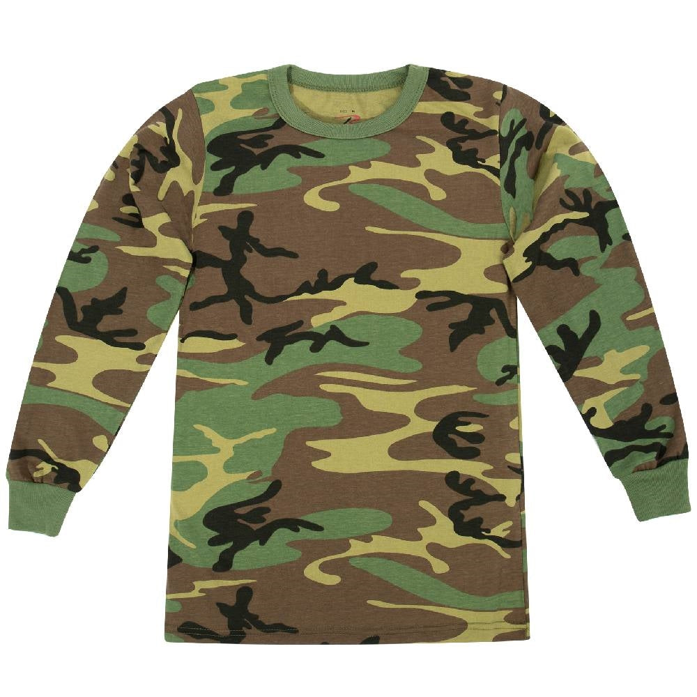 Rothco Kids Woodland Camo Long Sleeve T-Shirt 6705