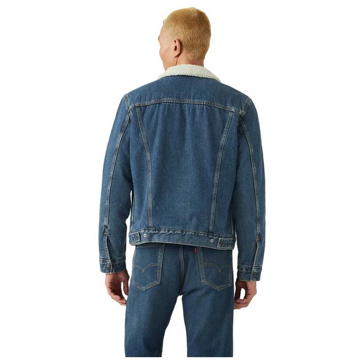 Levis Sherpa Trucker Dark Stonewash Jacket 16365-0286