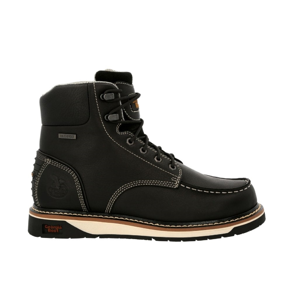 Georgia AMP LT Wedge Waterproof Lace Up Moc Toe Work Boot GB00475