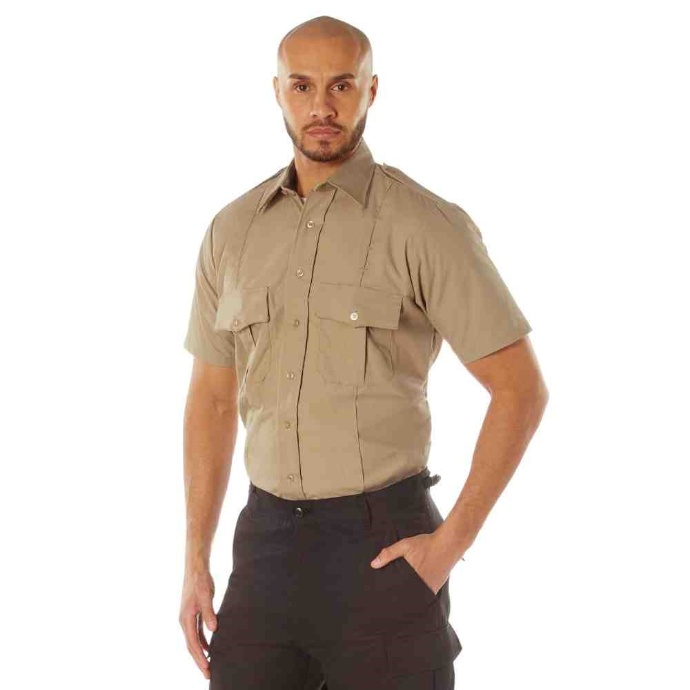 Rothco Khaki Short Sleeve Uniform Shirt - 30035