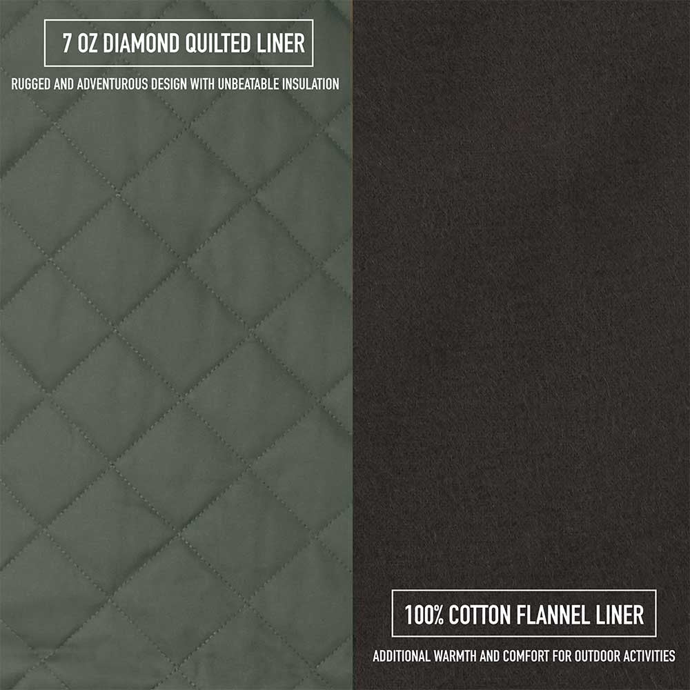 Olive Drab Diamond Quilted Cotton Jacket 42005