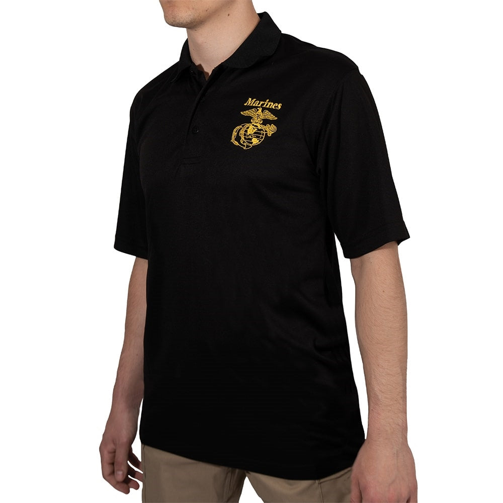 Rothco U.S. Marines Embroidered Performance Polo Shirt - 76960