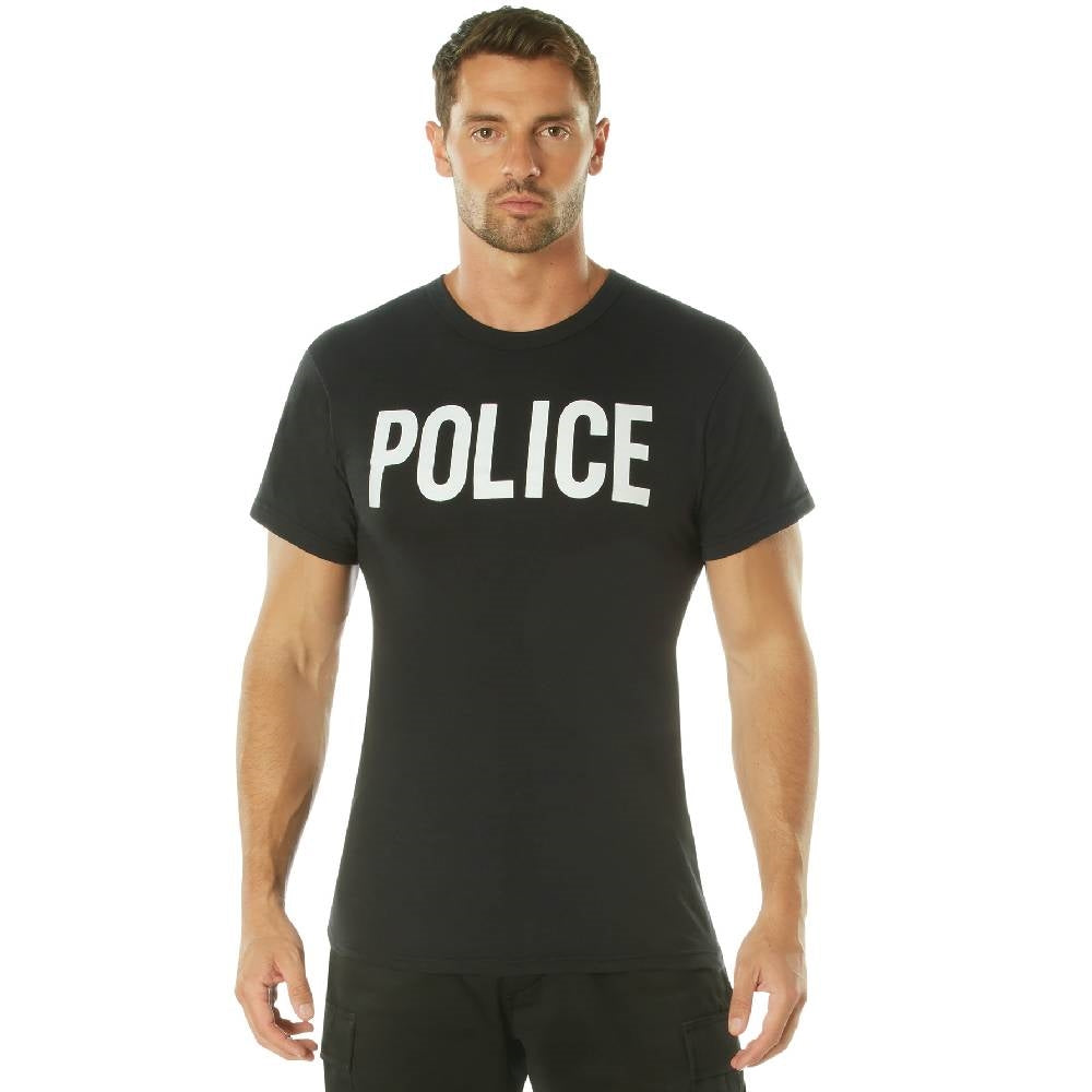 Rothco Black Police 2-Sided T-Shirt - 6612