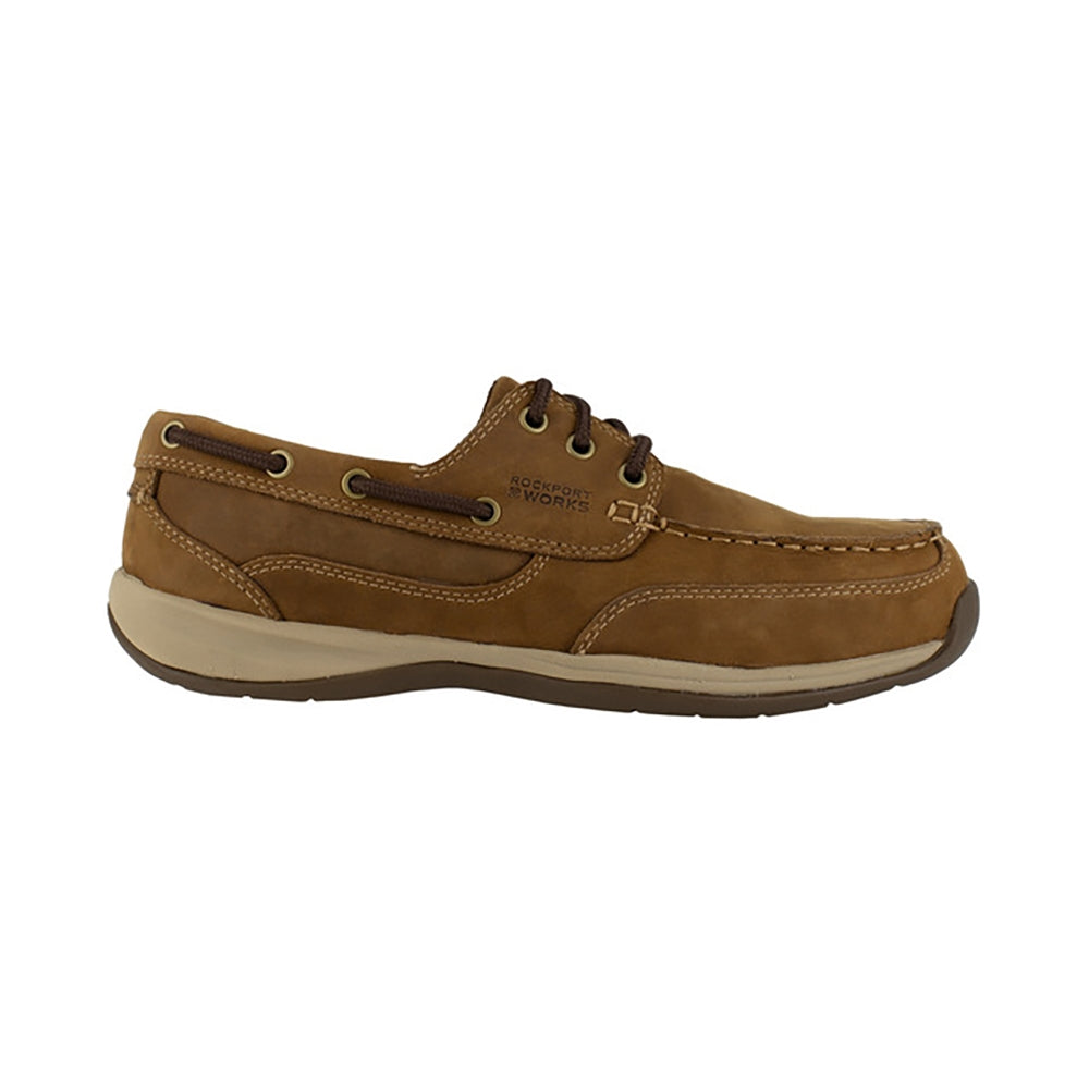 Rockport Sailing Club Steel Toe Three Eye Tie Boat Work Shoe RK6736