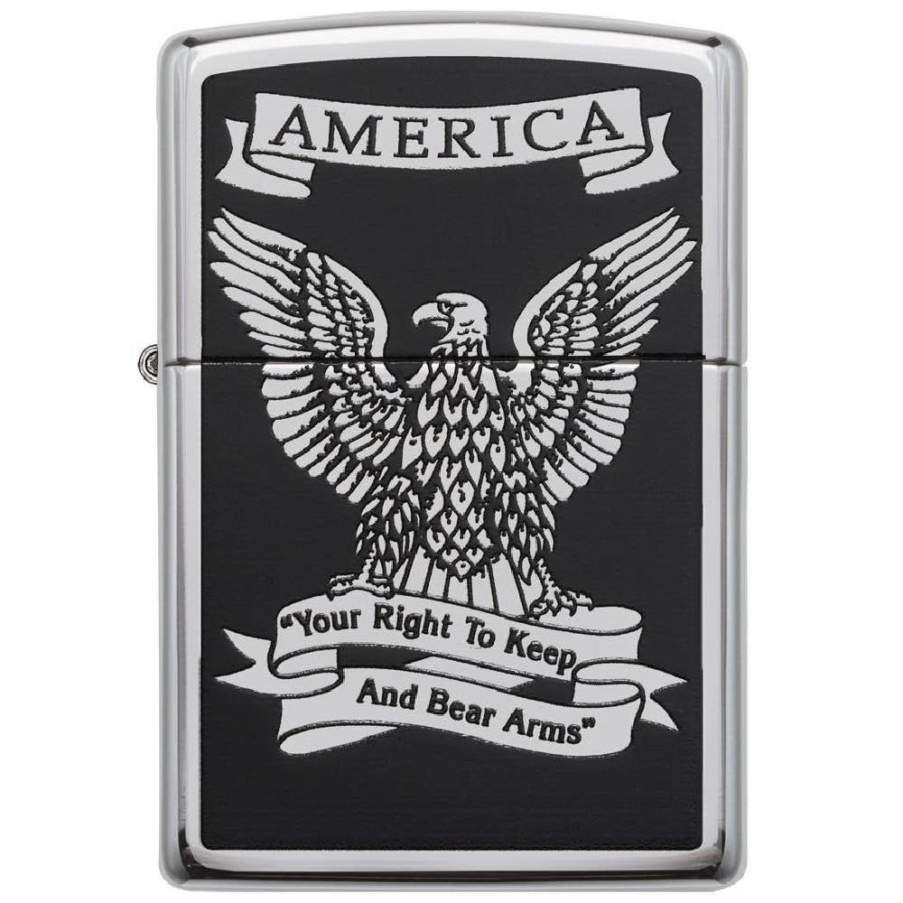 Zippo Black and White Americana Lighter - 28290