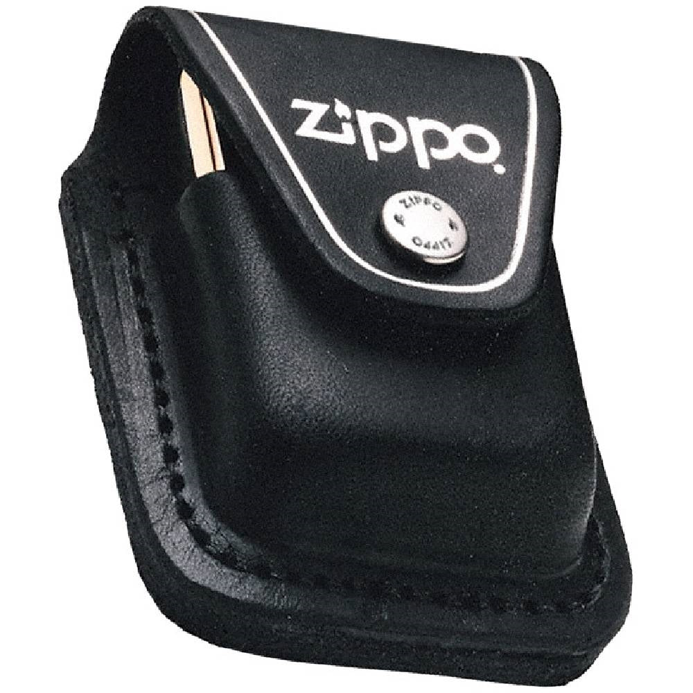 Zippo Black Leather Pouch With Clip 17060