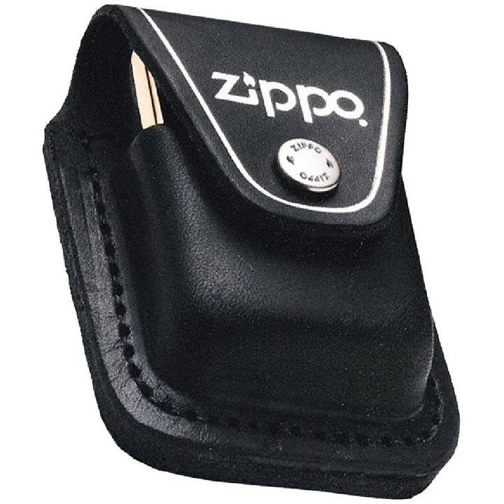 Zippo Black Leather Pouch With Clip 17060