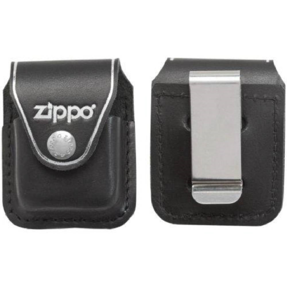 Zippo Black Leather Pouch With Clip 17060