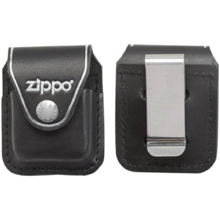 Zippo Black Leather Pouch With Clip 17060