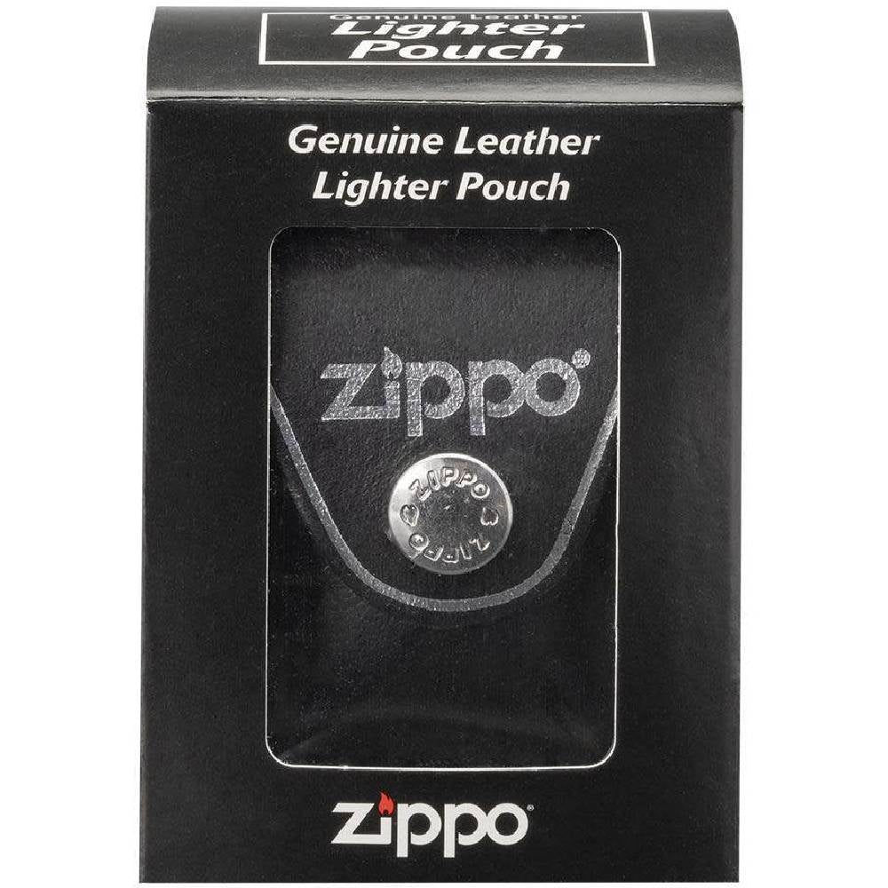 Zippo Black Leather Pouch With Clip 17060