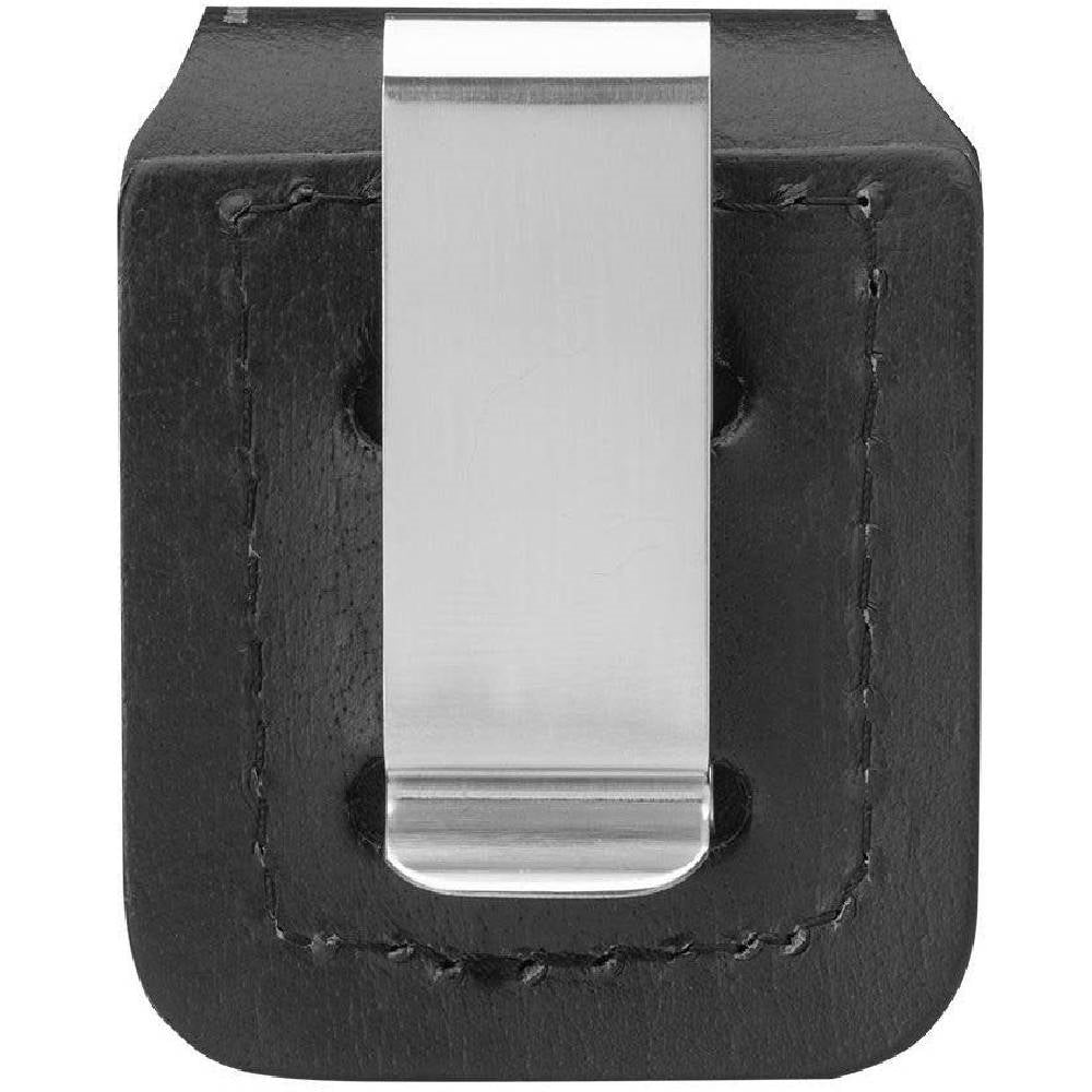 Zippo Black Leather Pouch With Clip 17060