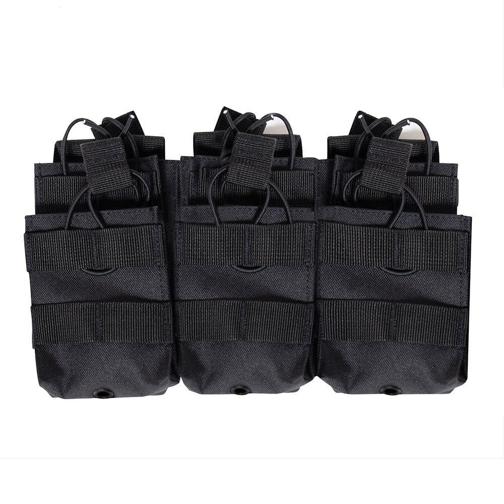 Rothco Black Open Top Six Rifle Mag Pouch - 41006