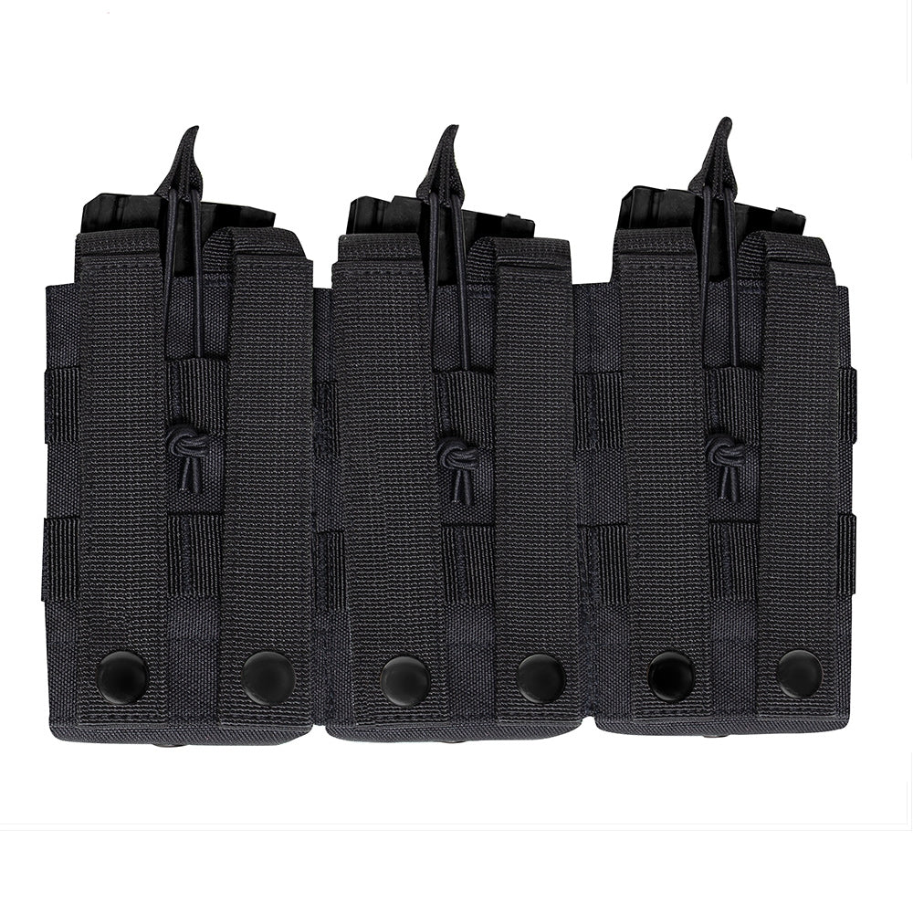 Rothco Black Open Top Six Rifle Mag Pouch - 41006