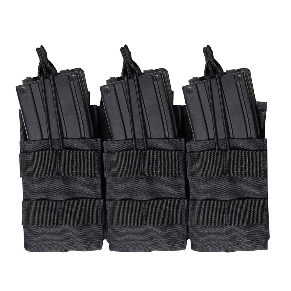 Rothco Black Open Top Six Rifle Mag Pouch - 41006
