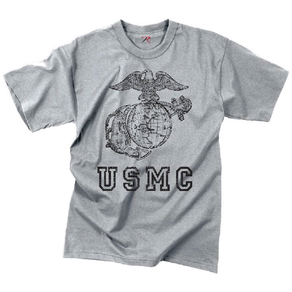 Rothco Grey Vintage Marines T-Shirt - 61343