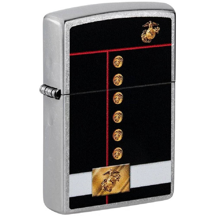 Zippo Marines Uniform Street Chrome Color Logo - 48550