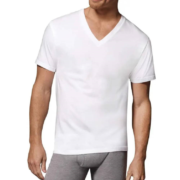 Hanes 6 Pack White V-Neck T-Shirt - 777VP6