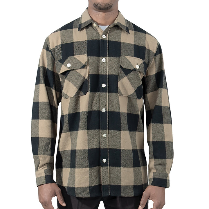Rothco Coyote Heavyweight Plaid Flannel Shirt 47380