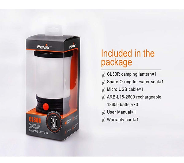 Fenix CL30R Camping 650 Lumens Lantern