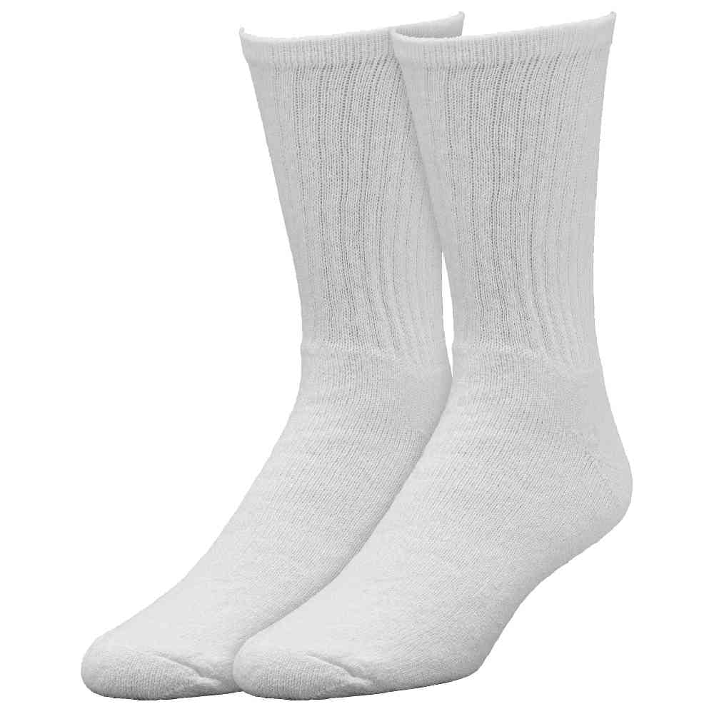 Railroad Socks Solid White Crew Socks 6070