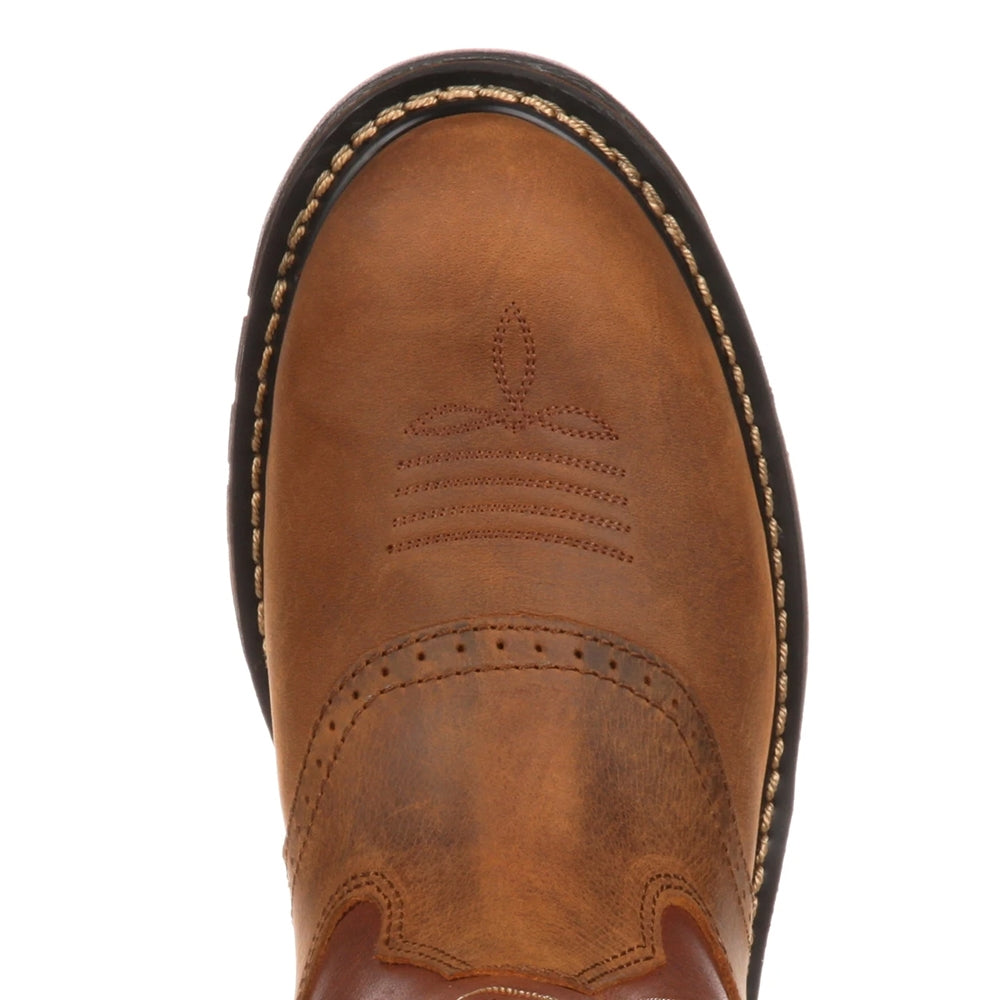 Rocky Original Ride Branson Roper Round Toe Waterproof Saddle Western Boot FQ0002775