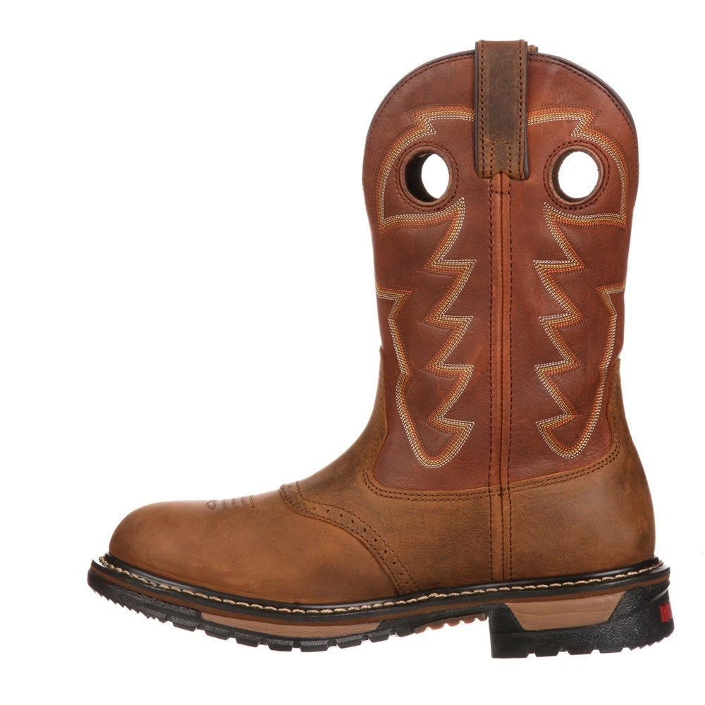 Rocky Original Ride Branson Roper Round Toe Waterproof Saddle Western Boot FQ0002775