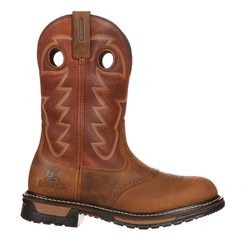 Rocky Original Ride Branson Roper Round Toe Waterproof Saddle Western Boot FQ0002775