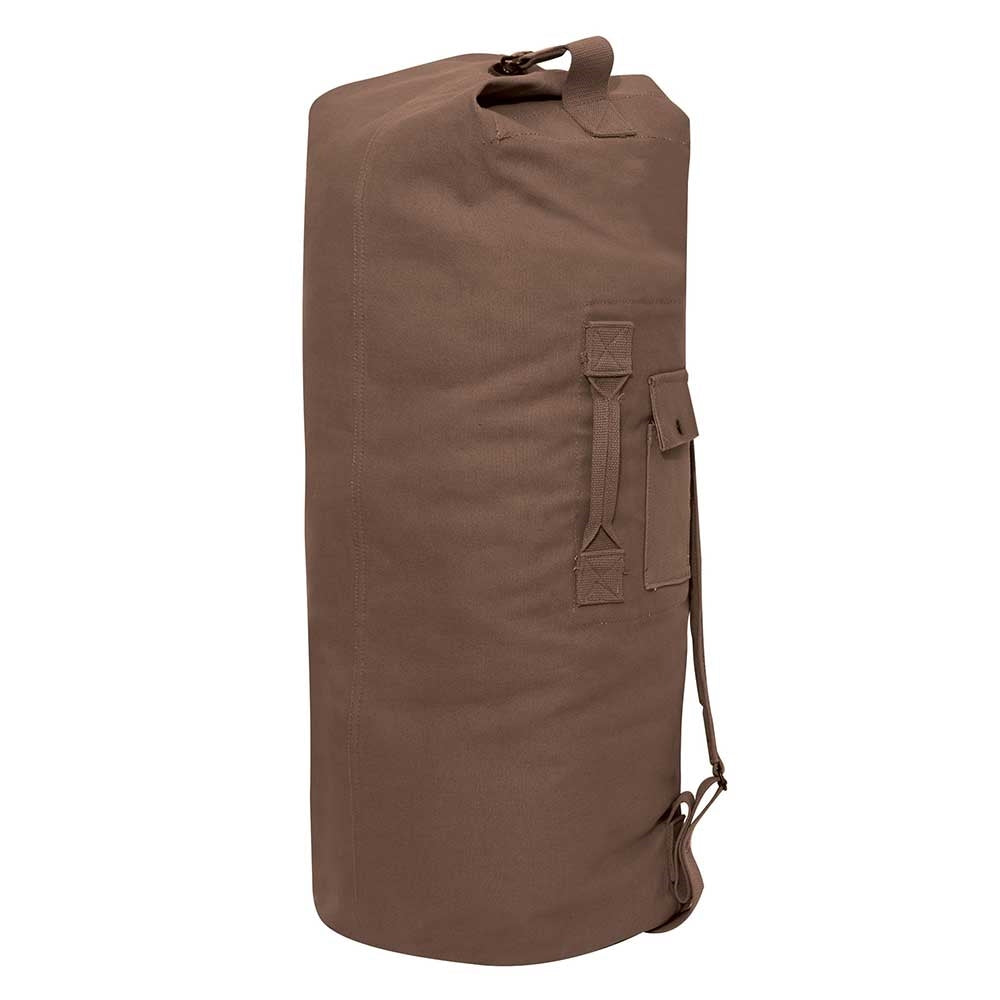 Rothco Earth Brown Canvas Double Strap Duffle Bag  36410