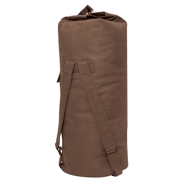 Rothco Earth Brown Canvas Double Strap Duffle Bag  36410