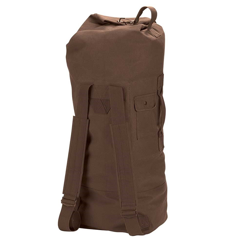 Rothco Earth Brown Canvas Double Strap Duffle Bag  36410