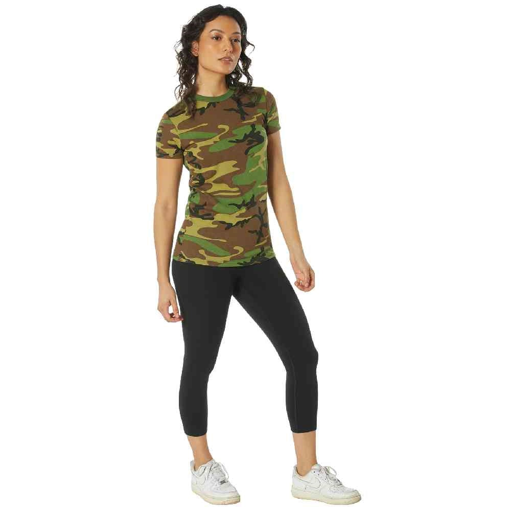 Rothco Womens Woodland Camo Longer T-shirt 5678