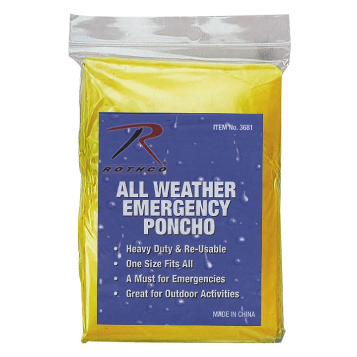 Rothco Emergency Lightweight Poncho - 3681