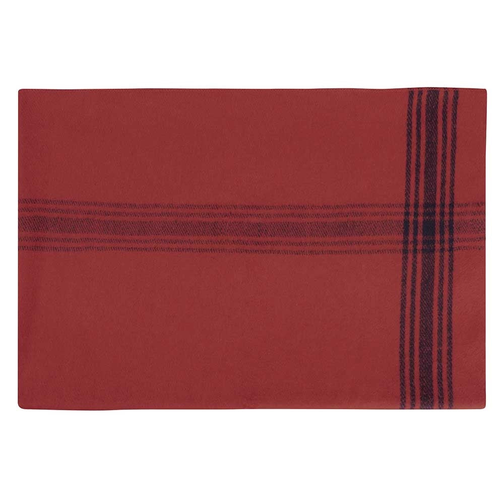 Rothco Red With Navy Striped Wool Blanket 11095