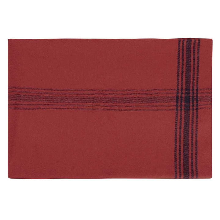 Rothco Red With Navy Striped Wool Blanket 11095