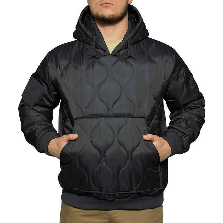Rothco Black Quilted Woobie Hooded Sweatshirt - 10490